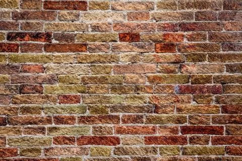 Red bricks wall Stock Photos