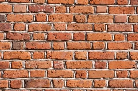 Red bricks wall texture abstract Foto stock