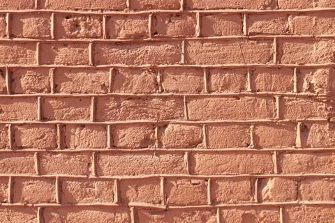 Red bricks wall texture. Concrete blocks wall background. Stock Photos