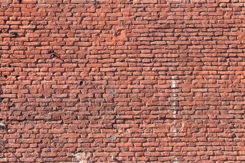 Red bricks wall texture. Concrete blocks wall background. Foto stock