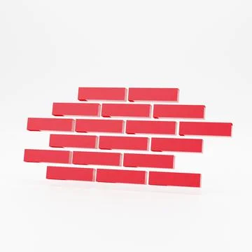 Red brickwall, brick wall. Masonry, stonework, building and architecture conc Illustrazione stock
