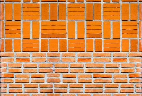 Red brickwork background Stock Photos