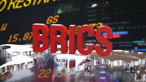 The Red  Brics and World map for Business concept 3d Rendering. Illustrazione stock