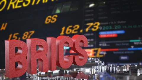 The Red  Brics and World map for Business concept 3d Rendering. Illustrazione stock
