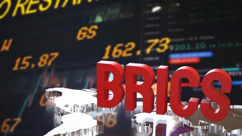 The Red  Brics and World map for Business concept 3d Rendering. Illustrazione stock