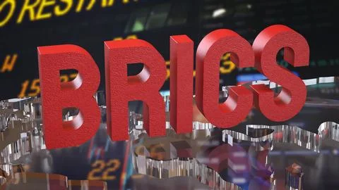 The Red  Brics and World map for Business concept 3d Rendering. Illustrazione stock