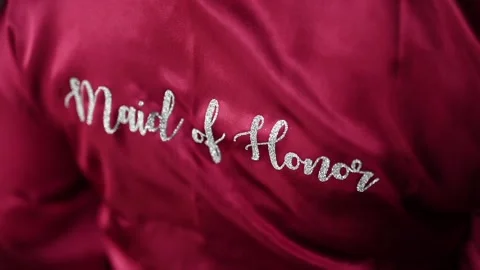 Red Bridesmaid's Robe 動画素材 154432771