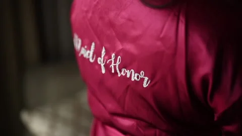 Red Bridesmaid's Robe 動画素材 154432775