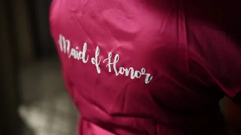Red Bridesmaid's Robe 動画素材 154432778