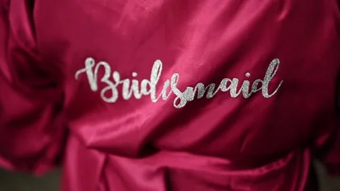 Red Bridesmaid's Robe 動画素材 154432793