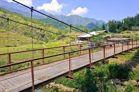 Red bridge Foto stock