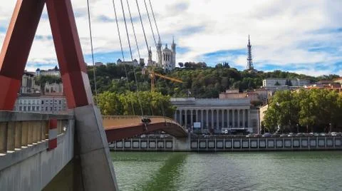 Red bridge Foto stock