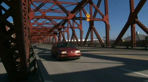 Red Bridge Time Lapse 스톡 동영상 625976