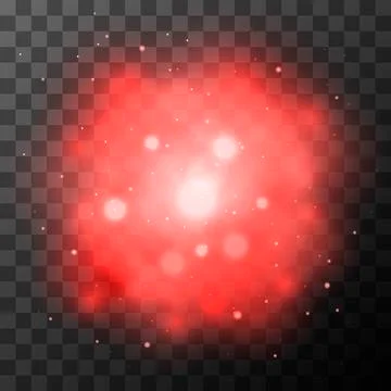 Red bright light, magic effect Illustrazione stock