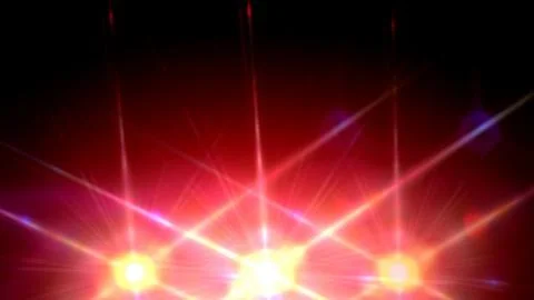 Red bright light radiating star lens flare Illustrazione stock