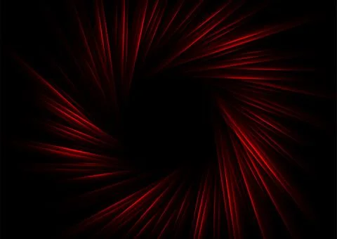 Red bright neon round laser rays abstract tech background Illustrazione stock