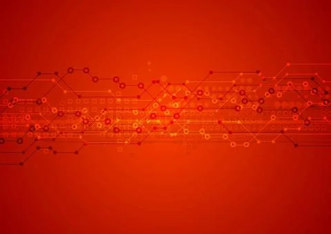 Red bright vector technical background Red bright abstract technical backg... Stock Photos