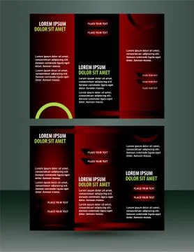 Red Brochure flyer design Layout vector template (2) Illustrazione stock