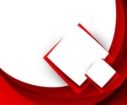 Red brochure with squares Stock Illustration