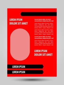 Red brochure, vector Stock Illustration