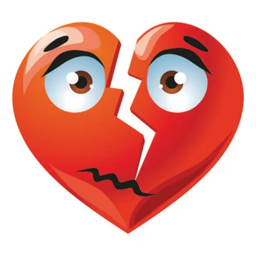 Red broken heart Stock Illustration