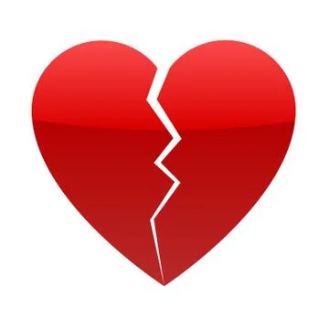 Red broken heart Stock Illustration