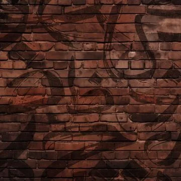 Red brown brick wall texture background Stock Illustration