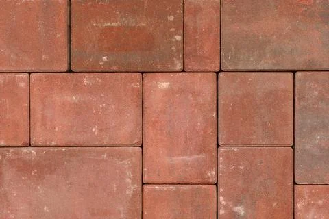 Red brown stone bricks background Stock Photos