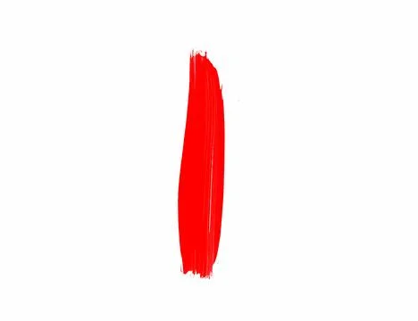 Red brush concept isolated on white background for art painting Stock Illustration
