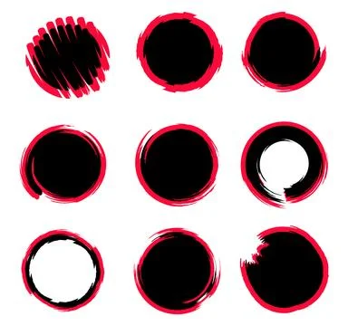 Red brush cycle bubble 007 Stockillustratie