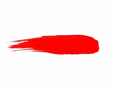 Red brush isolated on white background for art design Stock Illustration