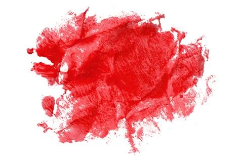 Red brush isolated on white background. Watercolor Stock Photos