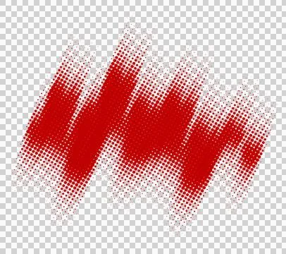 Red Brush Stroke Effect on White Background イラスト素材