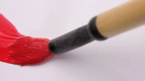 Red brush stroke Видео 12752630