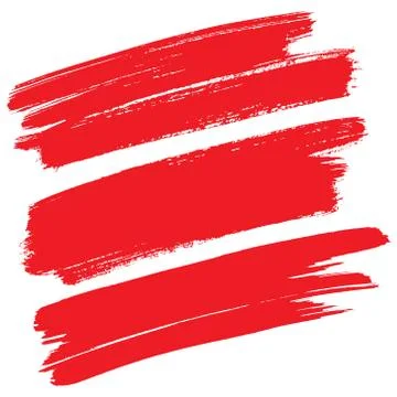 Red brush strokes isolated Stock Photos