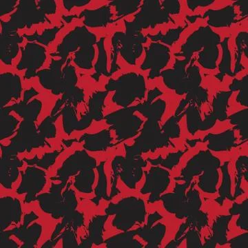 Red Brush Strokes Seamless Pattern Background Stock Illustration