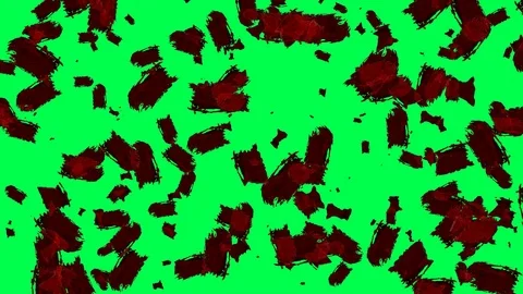 Red brush transition Stock Footage 81194170