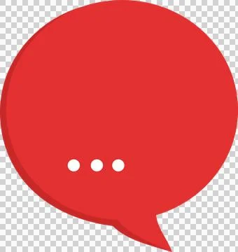 Red bubble chat,  discussion, talk Stock Illustration
