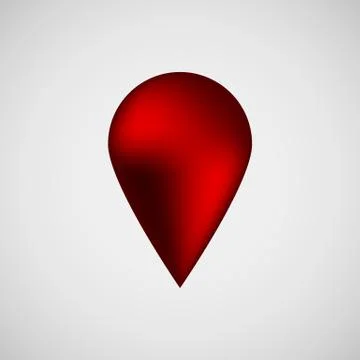 Red Bubble Map Pointer Badge Stock Illustration