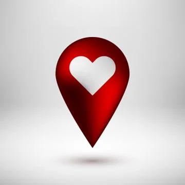 Red Bubble Map Pointer Badge Stock Illustration