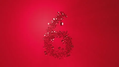 Red Bubble Numbers Countdowns background Stock Footage 303516514