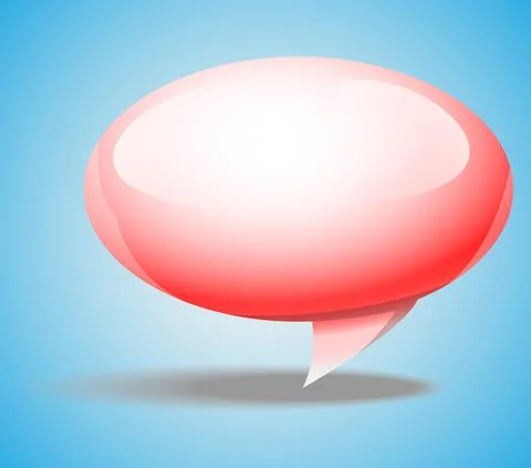 Red bubble Talk Icon isolated Illustrazione stock