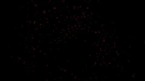 Red bubbles on a black background Stock Footage 125700830