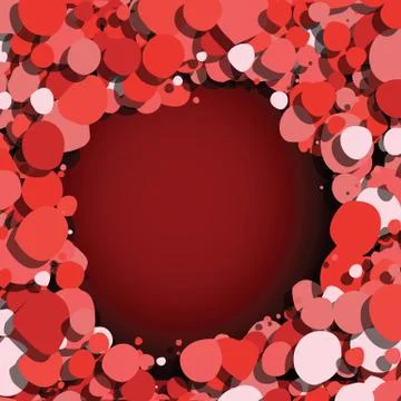 Red bubbles dark background Stock Illustration