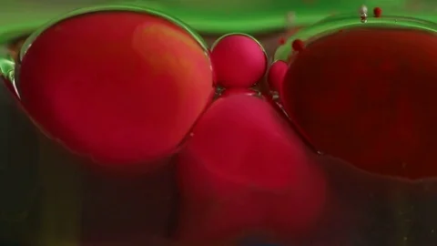 Red Bubbles Floating Stock Footage 75469385
