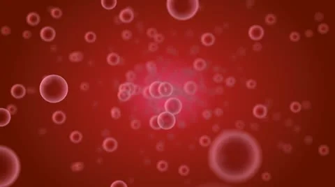 Red bubbles flow Stock Footage 12273082