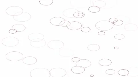 Red Bubbles Raindrops On White Background. 4K Animation Render Stock Footage 206797769