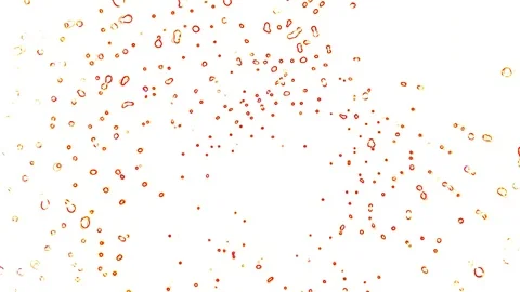 Red bubbles on a white background Stock Footage 125700866