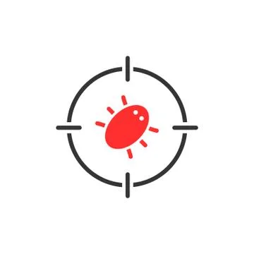 Red bug in target イラスト素材