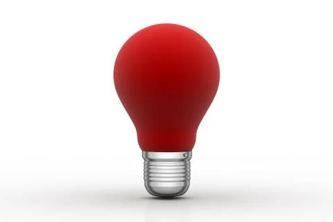 Red bulb, new idea concept Stock Illustration